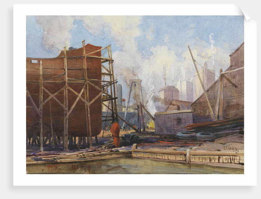 Toronto Shipbuilding, 1918 by Robert Ford Gagen