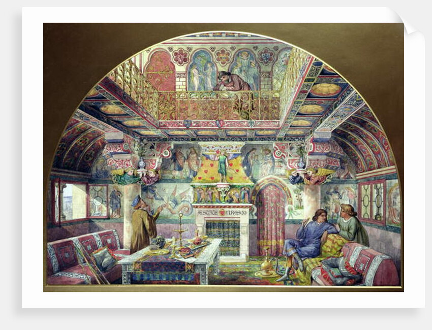 Design for the Decoration of the Summer Smoking Room at Cardiff Castle, 1870 by William Burges