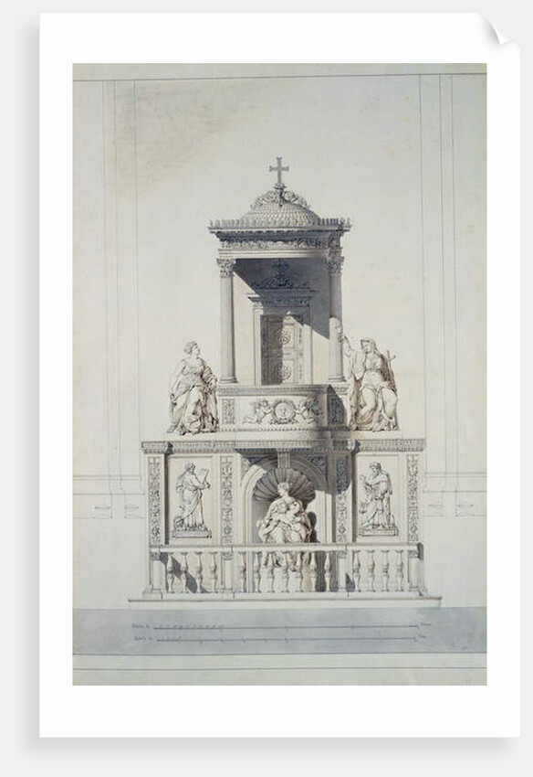 Design for a Pulpit, c.1825 by Jacques Ignace Hittorff