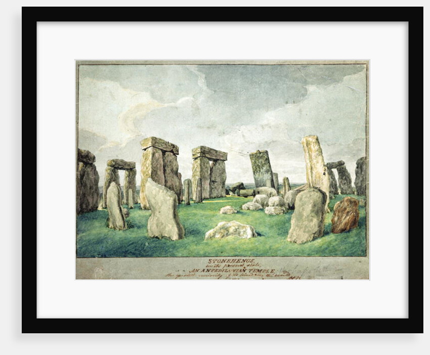 Stonehenge in it's Present State, an Anpedilunian Temple, 1821 by English School