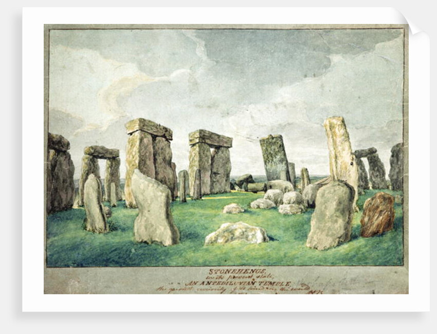Stonehenge in it's Present State, an Anpedilunian Temple, 1821 by English School