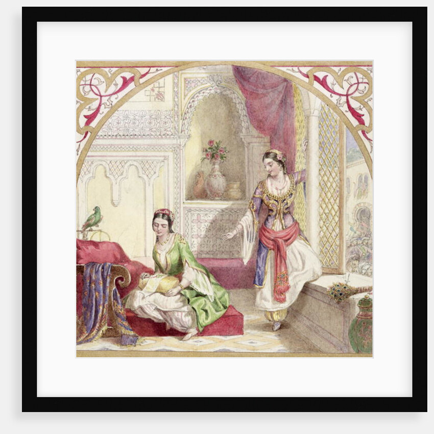 A Moorish Interior with Two Women, c.1840 by English School