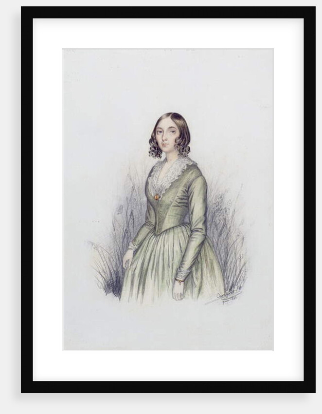 Portrait of a Young Lady in a Green Dress, 1841 by F. Camaret