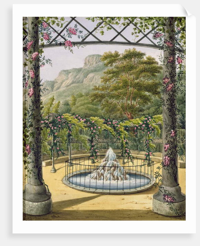 The Trellised Gardens at the Villa Gallo, 1824 by Marianne D'Esterhazy