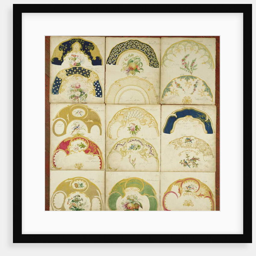 Designs for porcelain plates for the Daniel Factory, Staffordshire, c.1846 by English School