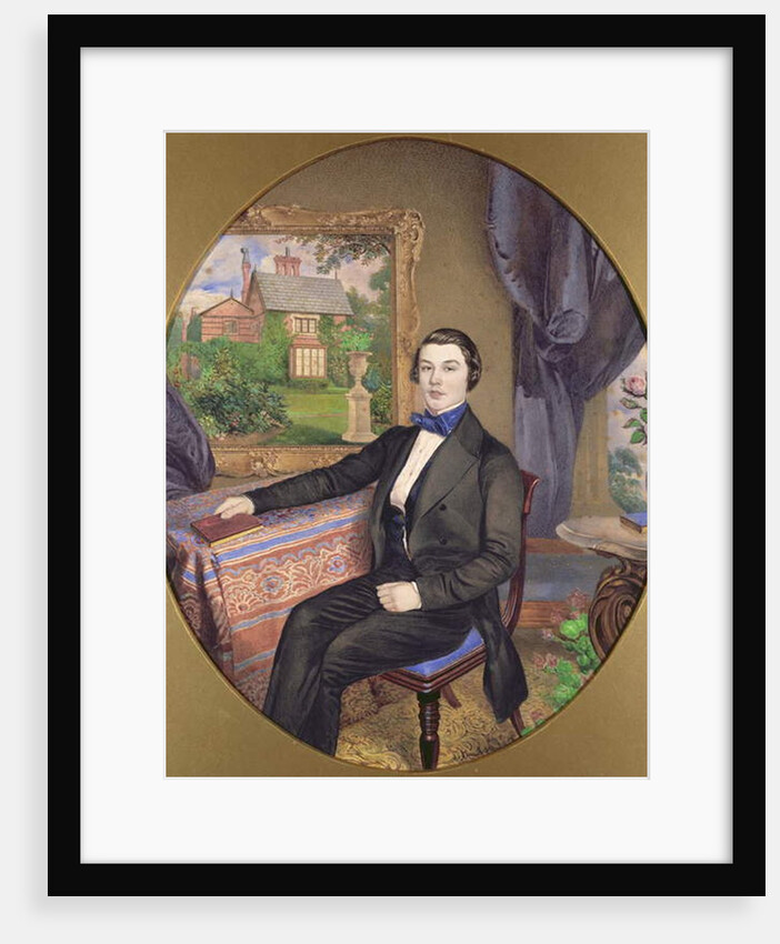 Portrait of a Young Man in a Victorian Interior, 1850 by Frederick William Lock