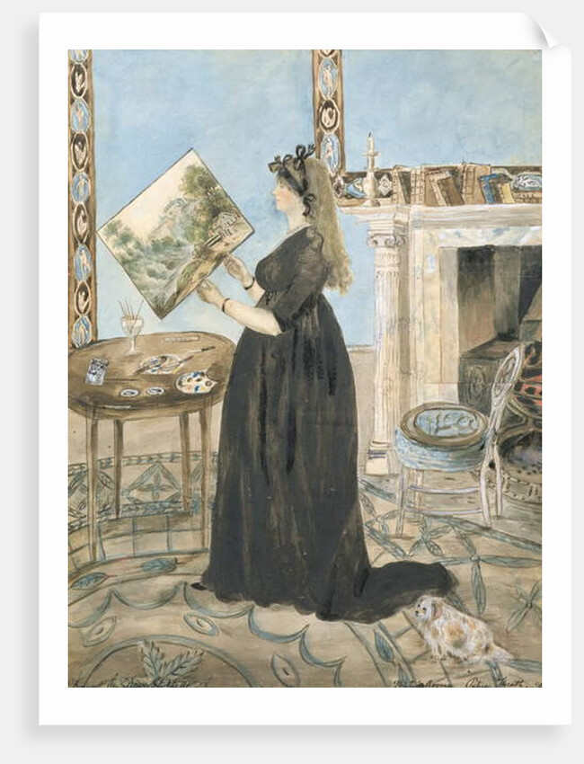 Portrait of Elizabeth Anne Fordyce in the Little Sitting Room at Putney Hill, 1796 by Jane Maxwell Fordyce