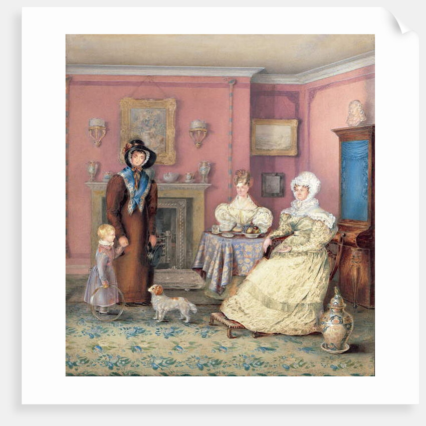 An English William IV Sitting Room in Late Summer, c.1830 by English School