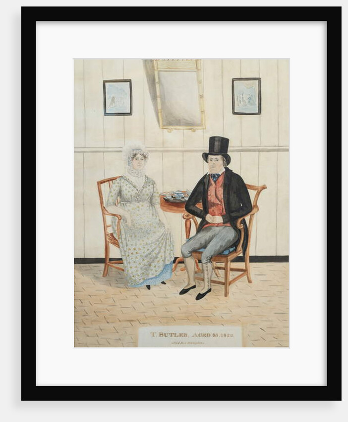Portrait of T. Butler and his daughter M. Yates, c.1822 by English School