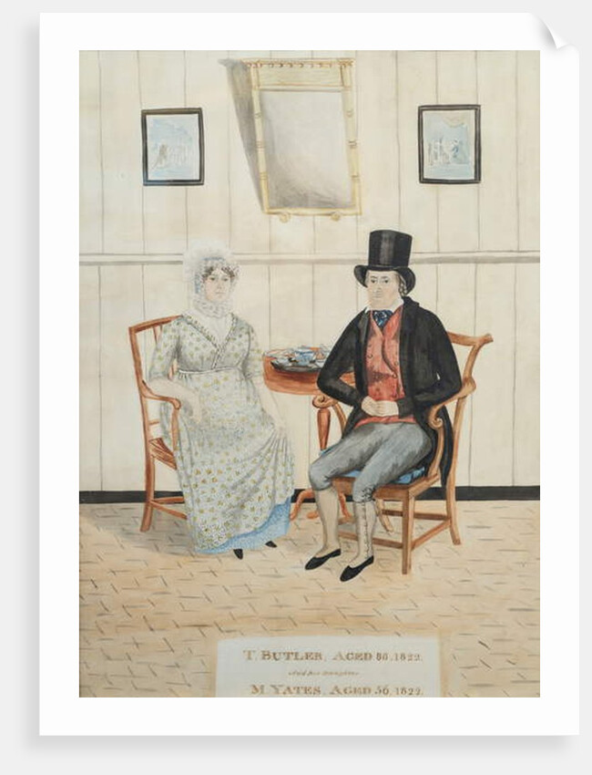 Portrait of T. Butler and his daughter M. Yates, c.1822 by English School