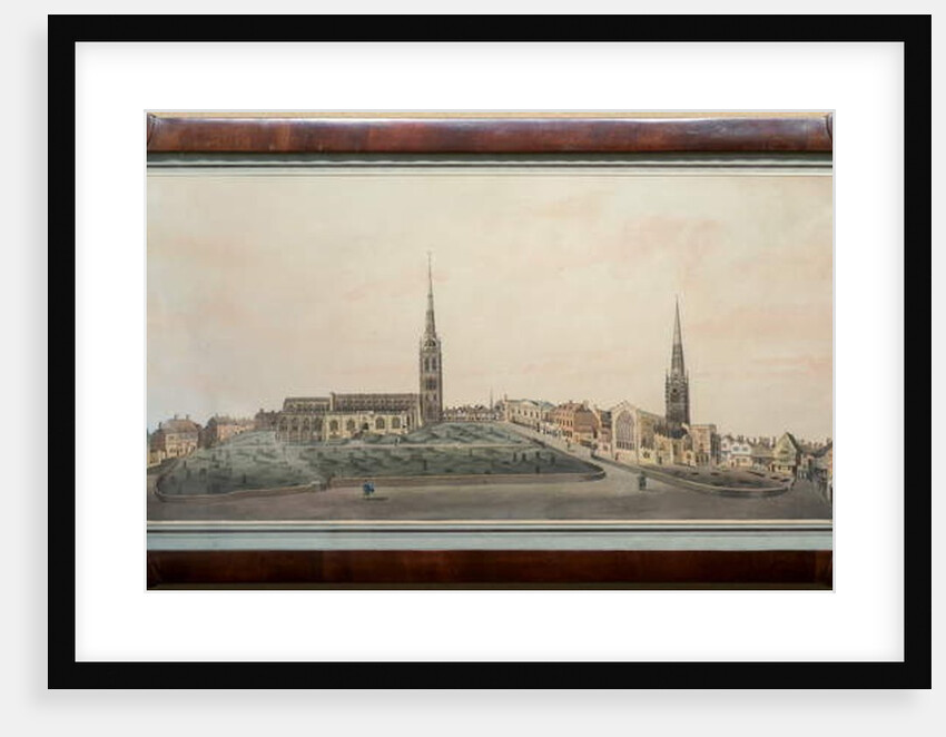 A panoramic view of the town of Coventry by Walker