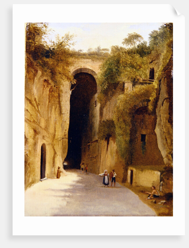 The Crypta Napoletana, beneath the Posillipo hill, Naples, c.1840 by Neapolitan School