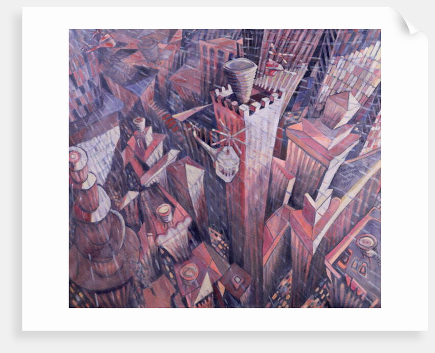 Downtown Manhattan Hailstorm, 1995 by Charlotte Johnson Wahl