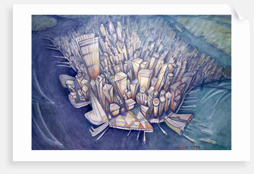 Manhattan from Above, 1994 by Charlotte Johnson Wahl