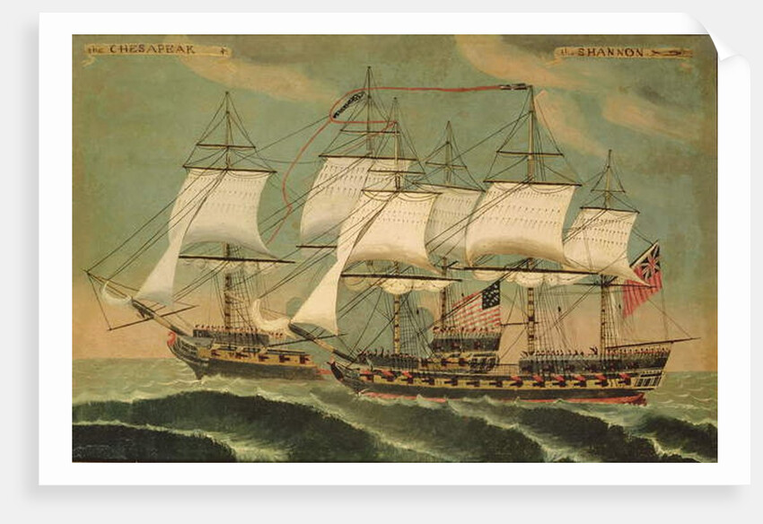 The Chesapeak and the Shannon by American School