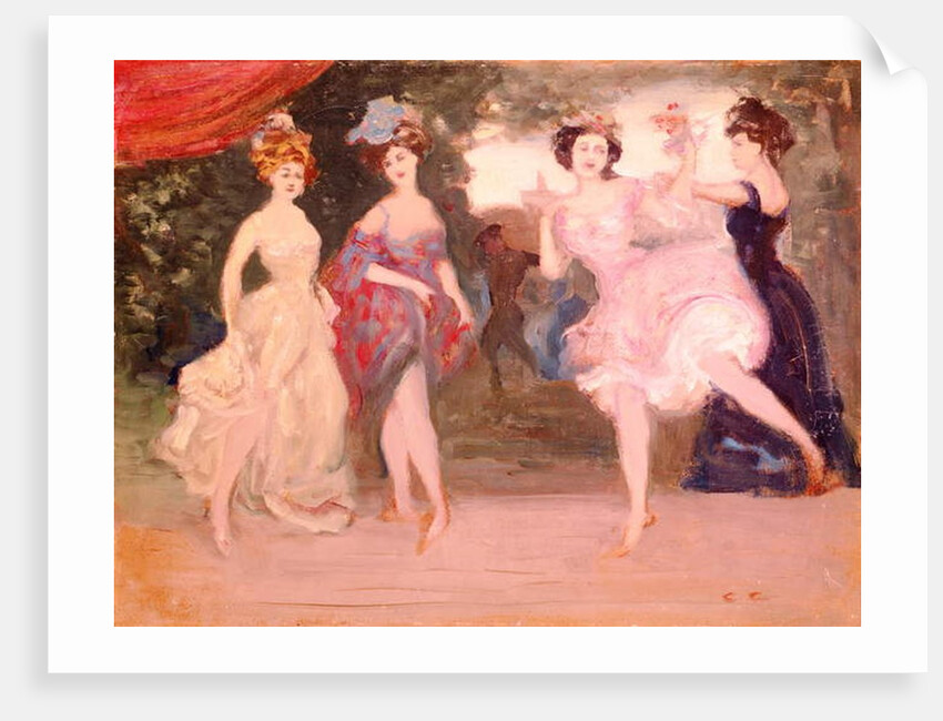 Four Dancing Girls on the Stage by Charles Edward Conder