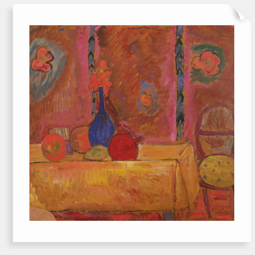 Still Life with Jug and Sculpture on a Table by Alexej von Jawlensky