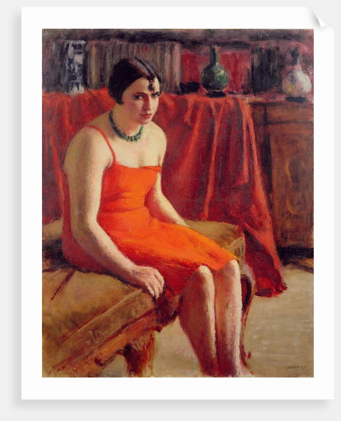 Seated Woman in a Red Dress, 1929 by Roderic O'Conor