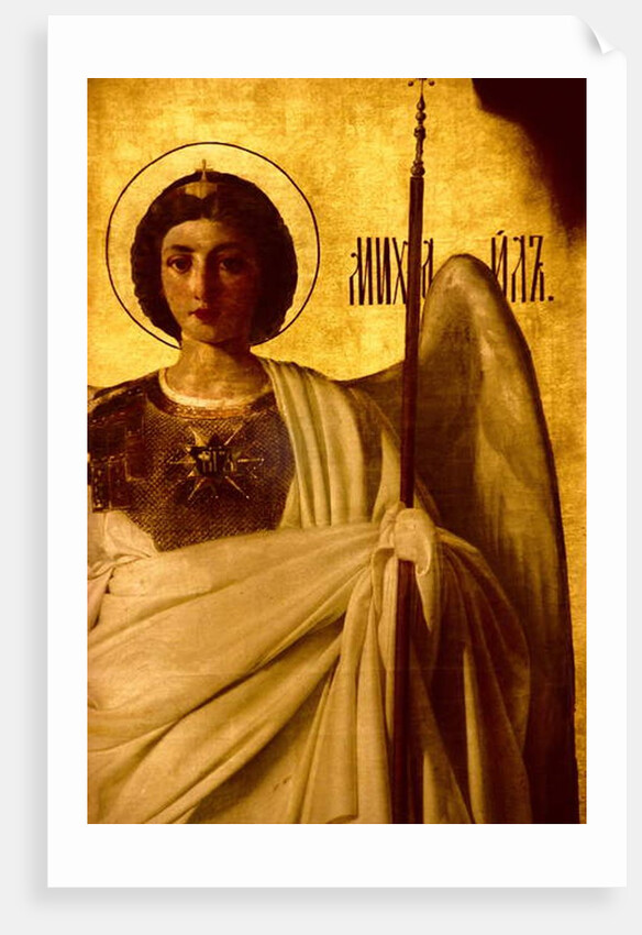 Detail of the iconostasis depicting the Archangel St. Michael, 1861 by Evgraf Sorokine