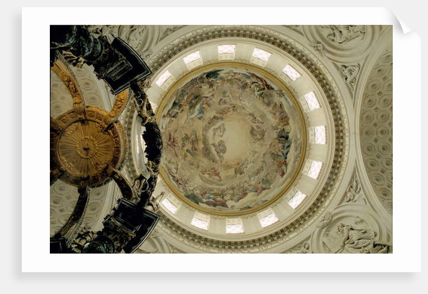 View of the interior of the dome, 1663-65 by Pierre Mignard