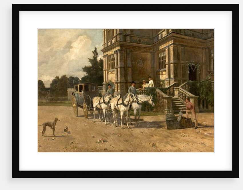 Front View of Wollaton Hall, Nottingham with Horse and Carriage, c.1880-1906 by Arthur Walker Redgate