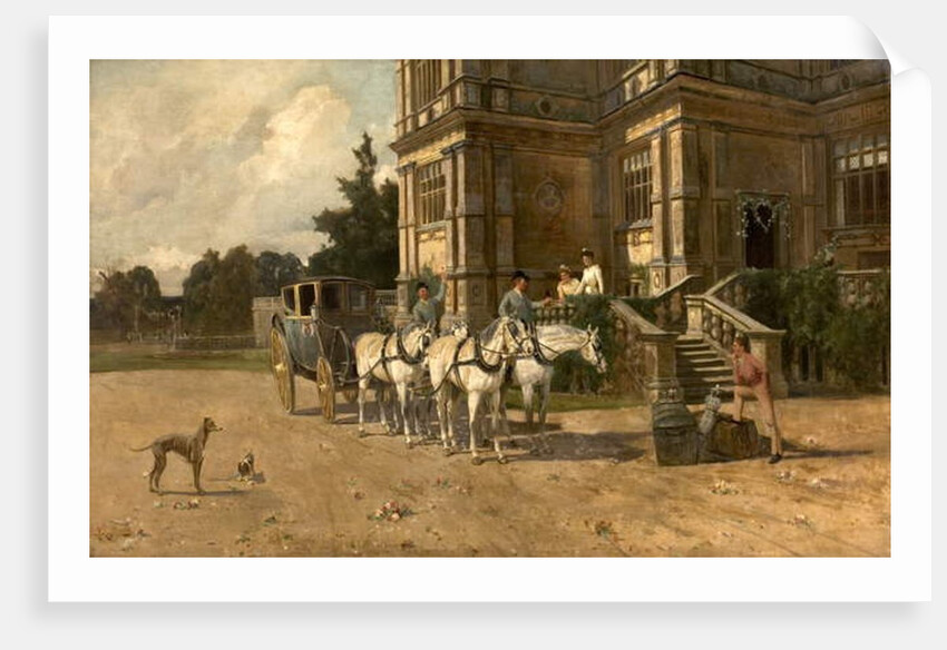Front View of Wollaton Hall, Nottingham with Horse and Carriage, c.1880-1906 by Arthur Walker Redgate