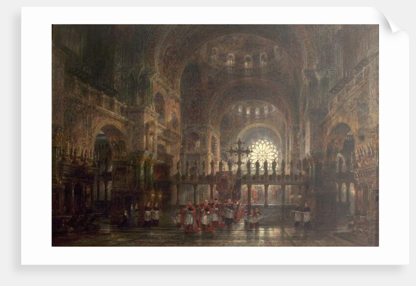 Interior of St Mark's Basilica, Venice, Italy, 1877 by Wyke Bayliss