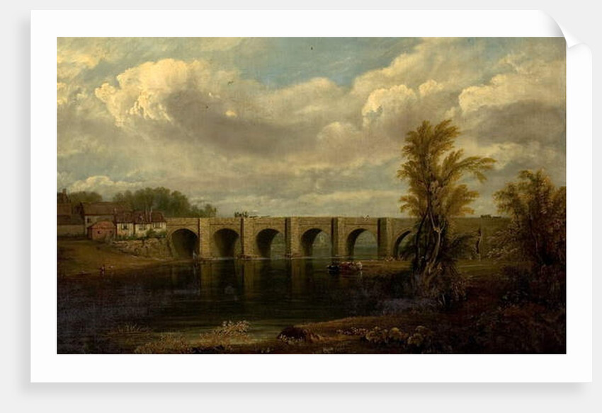 Old Trent Bridge, Nottingham, 1825 by John Rawson Walker