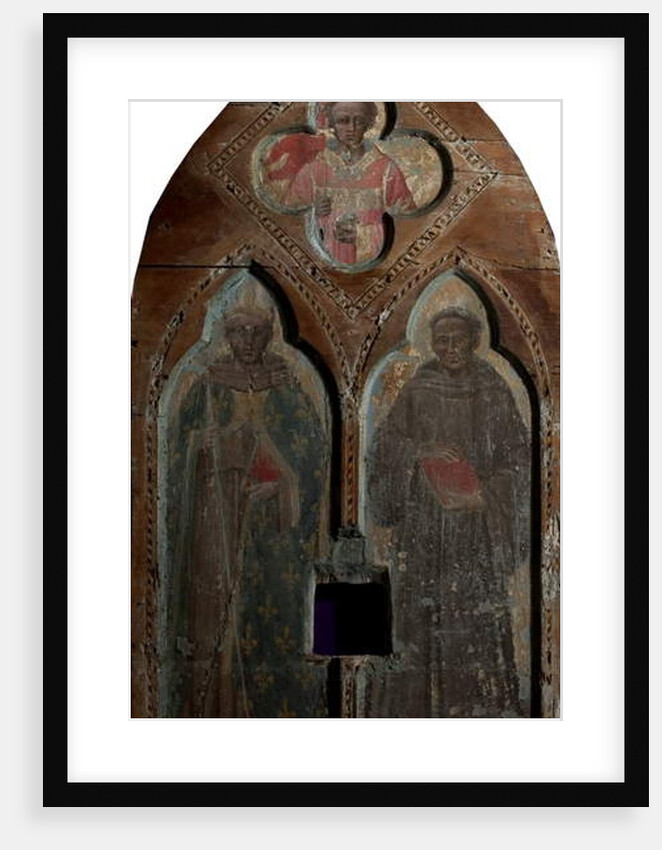 St Louis of Toulouse and St Anthony of Padua with St Stephen, 14th century by Aretino Luca Spinello or Spinelli