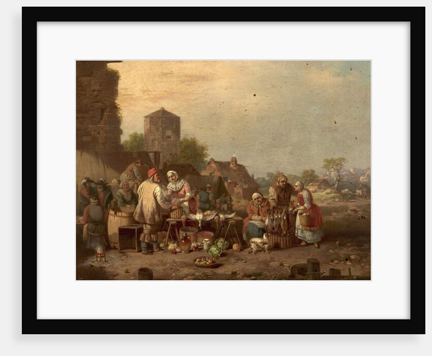 Village Market Scene by William Malbon