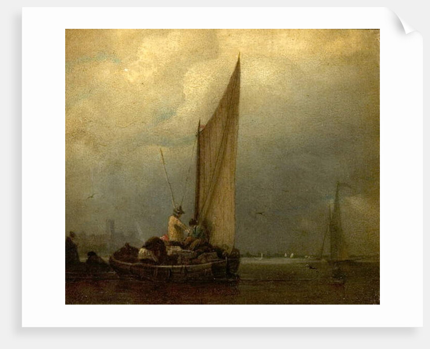 A River Scene with Barges, c.1825 by Augustus Wall Callcott