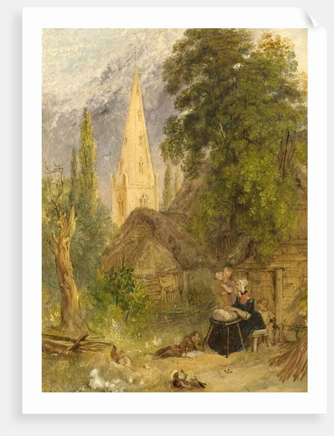 Cottages at Olney, Buckinghamshire by William Harvey