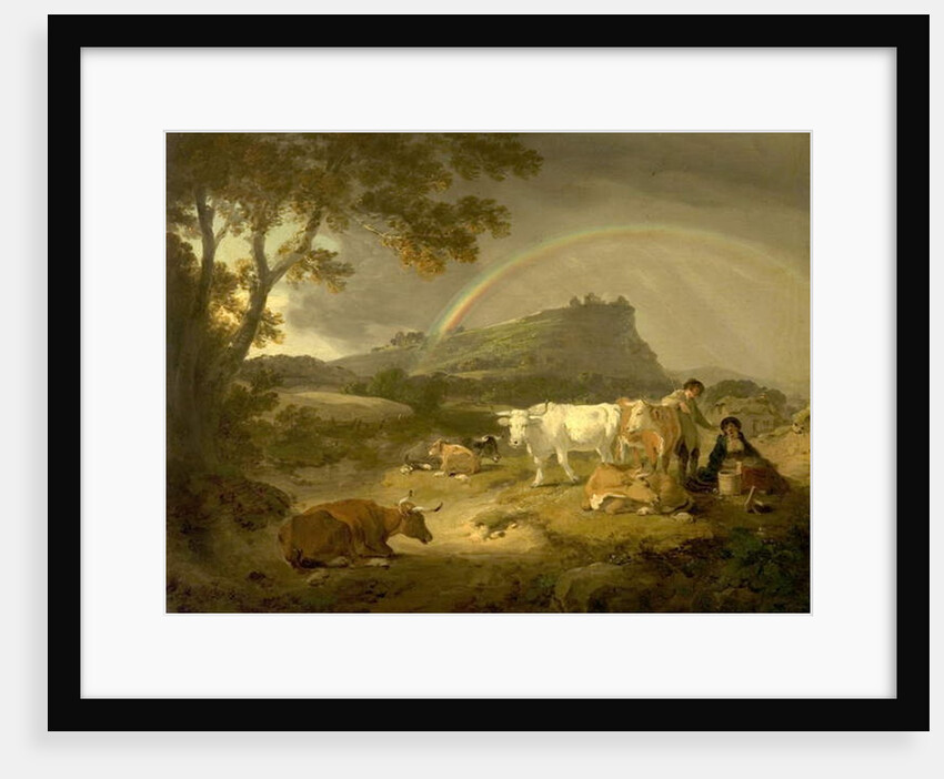Landscape, Beeston Castle, Cheshire, and Rainbow, 1793 by Julius Caesar Ibbetson