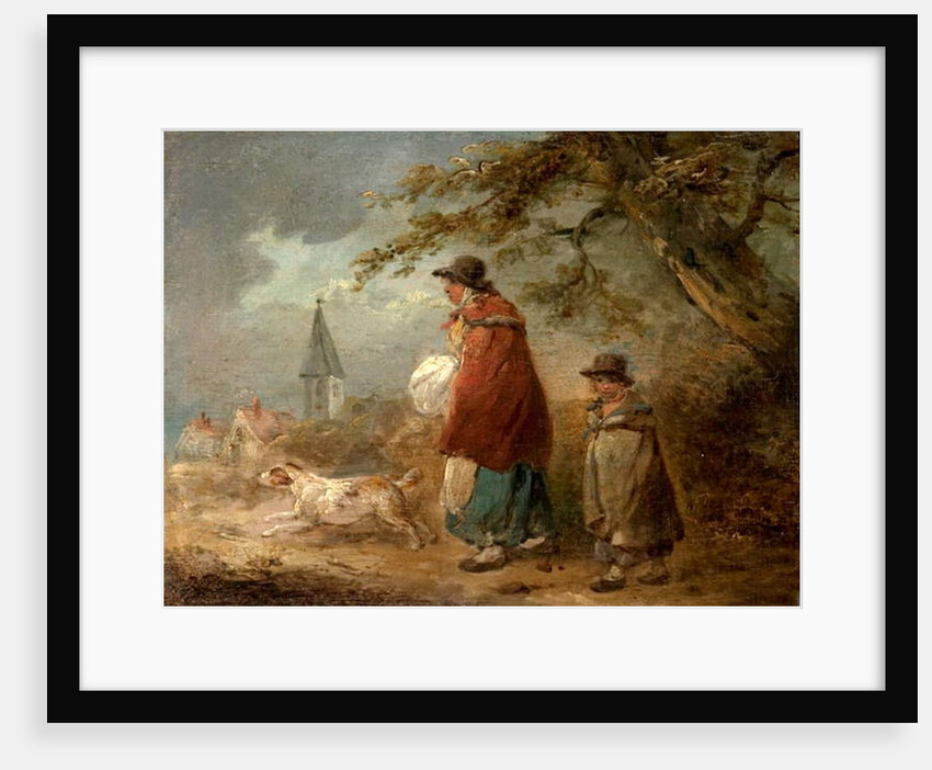 Woman, Child and Dog on a Road by George Morland