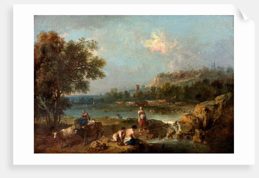 River Scene with Peasants by Francesco Zuccarelli
