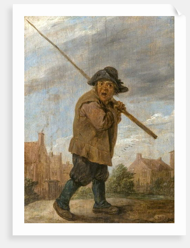 A Peasant Carrying a Pole by David the Younger Teniers