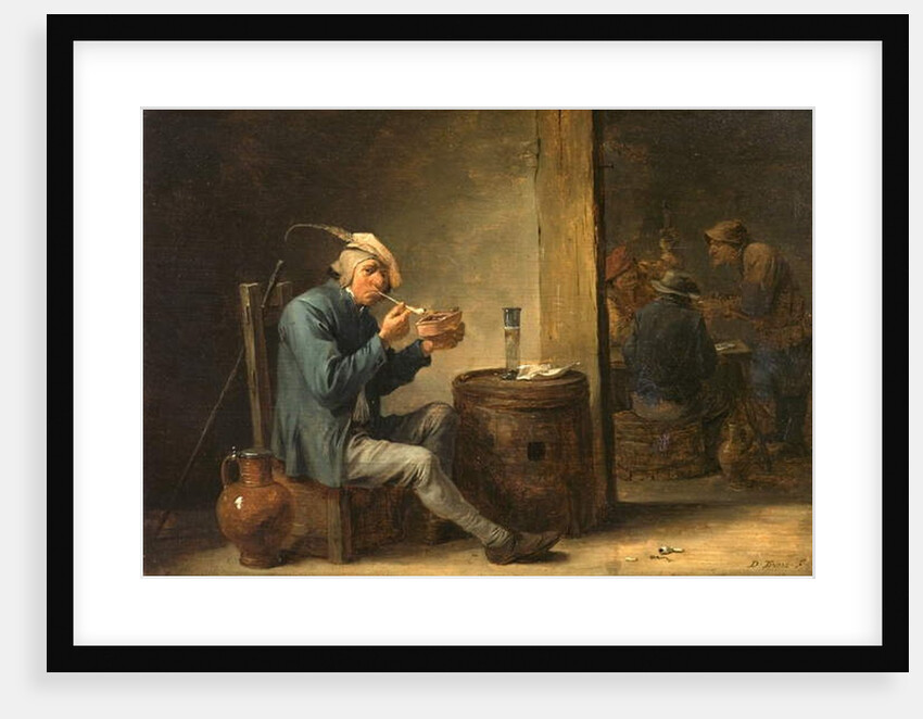 Peasant Smoking in an Interior, c.1650 by David the Younger Teniers