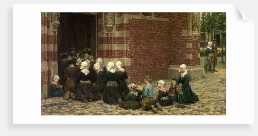 High Mass at a Fishing Village on the Zuyder Zee, Holland, 1876 by George Clausen