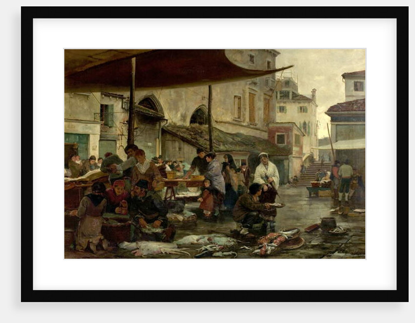 The Fish Market, Venice, Italy, 1881 by William H. Jobbins