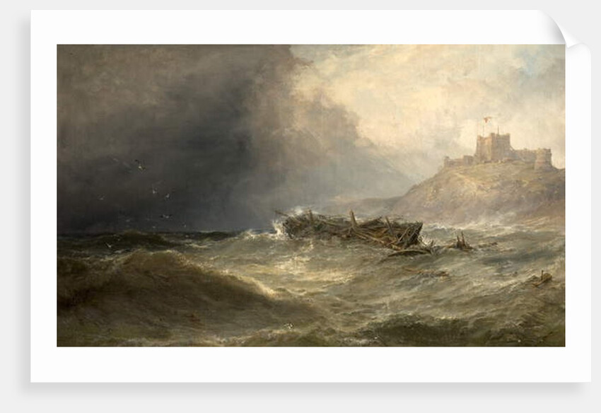 Brig Drifting Ashore off Bamborough, Northumberland, 1875 by Edwin Hayes