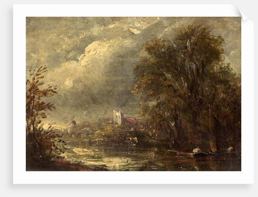 On the Stour, 19th century by John (manner of) Constable