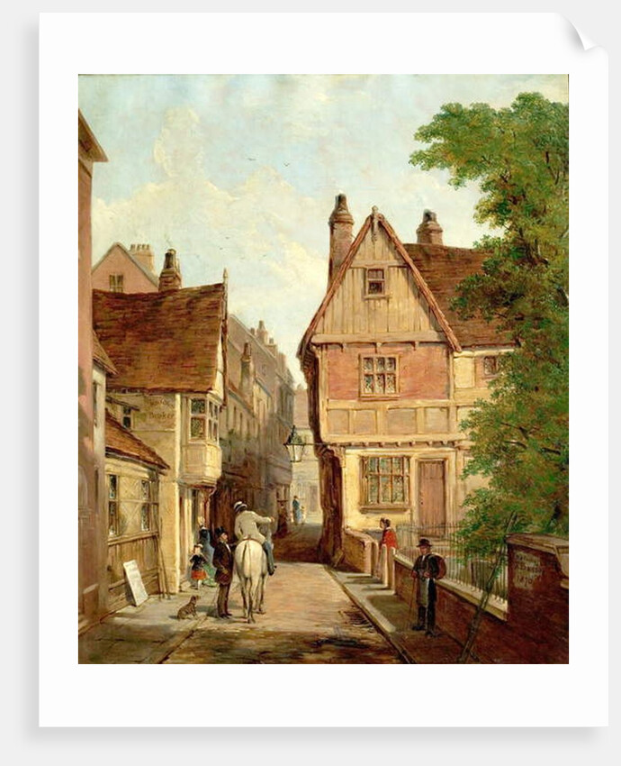 Old Houses, St. Peters Gate, Nottingham, 1842, 1870 by Reuben Bussey