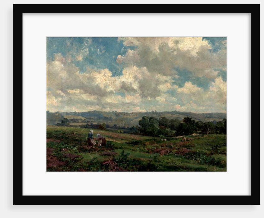 Fields in Surrey, 1890 by Herbert Hughes-Stanton