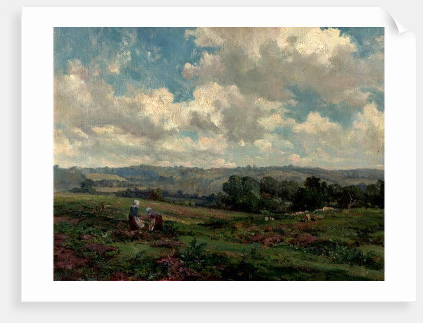 Fields in Surrey, 1890 by Herbert Hughes-Stanton