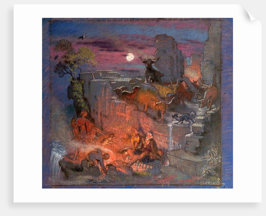 Study for 'Highland Raiders', c.1918 by William Shackleton