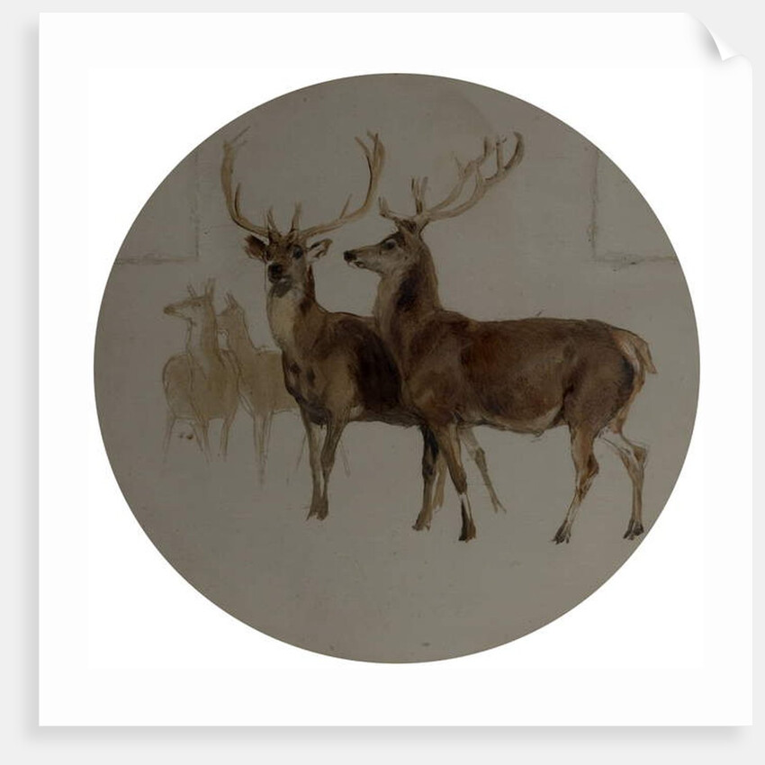Deer in a Landscape by Edwin Landseer