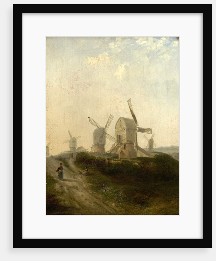 Windmills on Nottingham Forest, 1847 by Henry Smyth