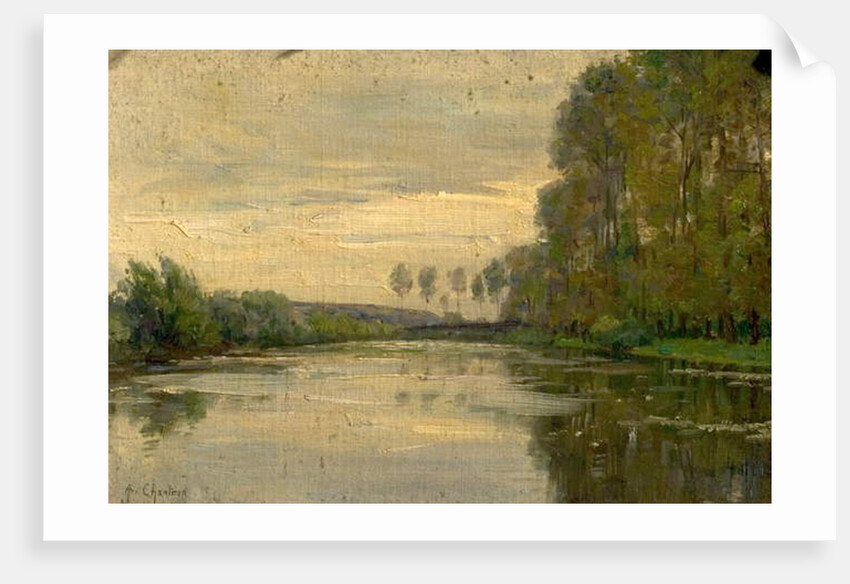 River Scene, the Lower Loire, France by Alexandre-Jacques Chantron