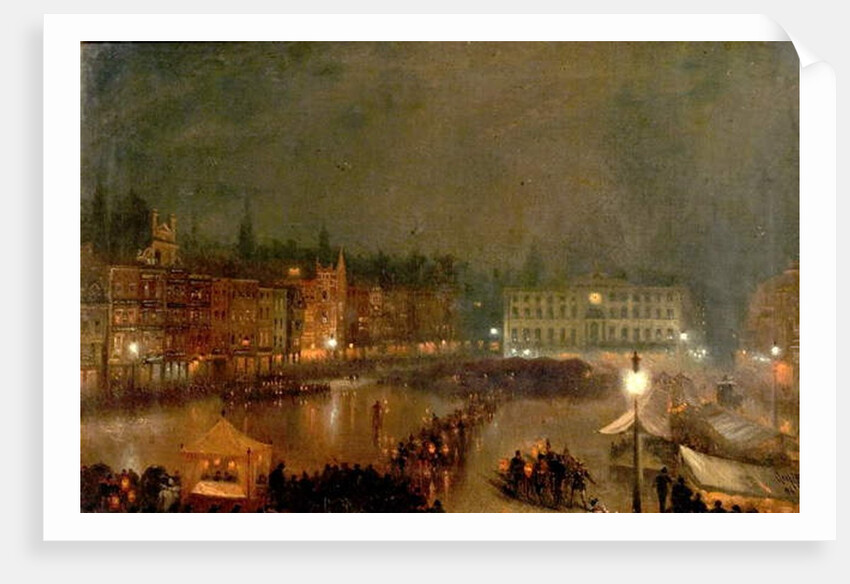 Torchlight Tattoo of Robin Hood Rifles, Nottingham Market Place, 1896 by Claude T. Stanfield Moore