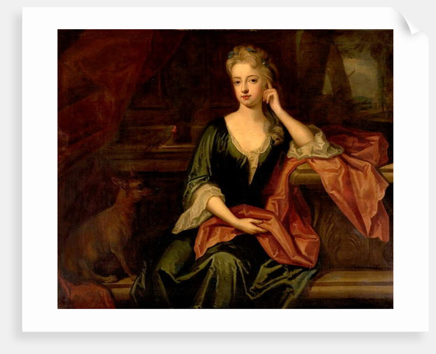 Lady with a Dog and a Parrot, 17th century by Godfrey Kneller